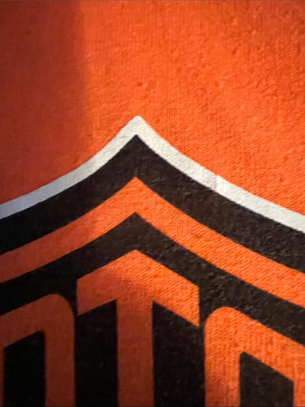 Harley-Davidson Men's Orange Long Sleeve Logo Shirt Size Large - Picture 10 of 11